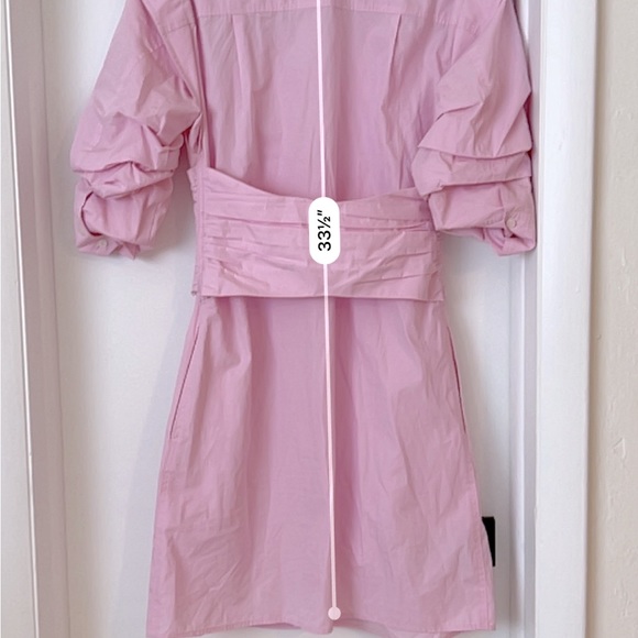 Derek Lam Zip Up Shirtdress 🎀 Barbie Pink - Picture 4 of 4